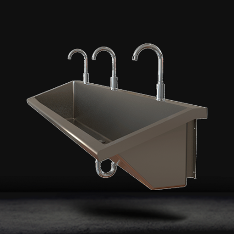 Triple Station Surgical Scrub Sinks