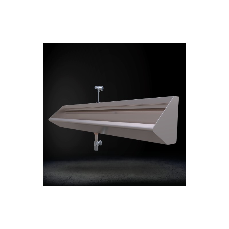 Stainless steel wall hung urinal ideal for four users